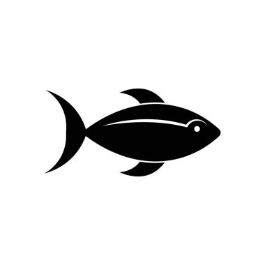 Balık ikonu. Düz tasarım tarzı. Web grafikleri için modern vektör pictogramı - stok vektörü