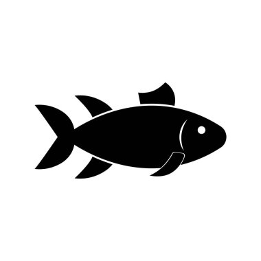 Balık ikonu. Düz tasarım tarzı. Web grafikleri için modern vektör pictogramı - stok vektörü