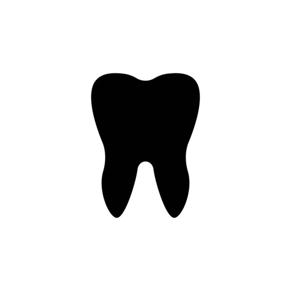 Tooth Vector Silhouette Tooth Icon Vector — Stock Vector
