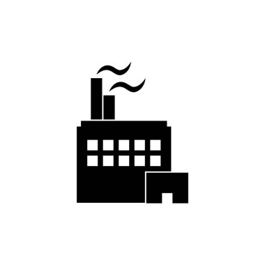 Fabrika ikonu. Vektör sembolü stok resimleme ağı.