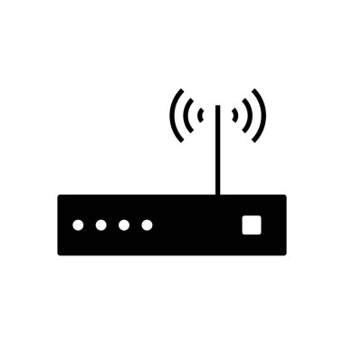 Wifi router simge vektör sembolü stok illüstrasyon ağı.