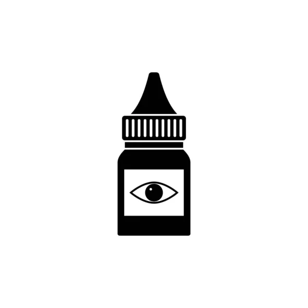 Las Gotas Para Los Ojos Colirio Icono Botella Ilustración Vector — Archivo Imágenes Vectoriales