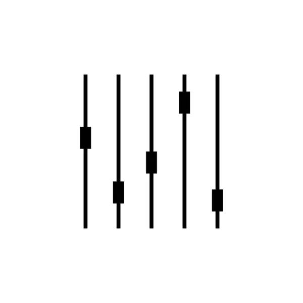Equalizer Music Flat Icon Vector Symbol Stock Illustration Web — 스톡 벡터