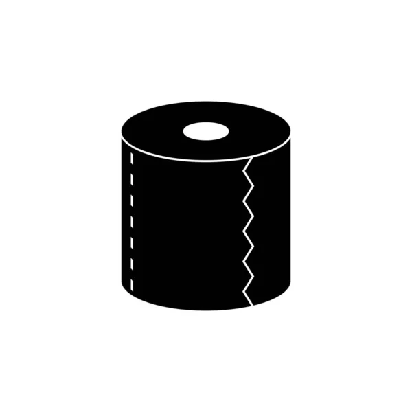 Toilet Tissue Paper Roll Flat Vector Icon Apps Websites — Stock Vector