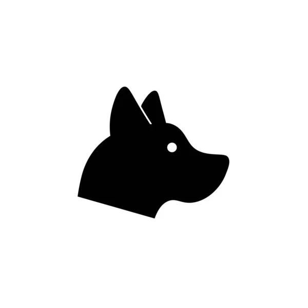 Ícone Cão Símbolo Animal Pictograma Animal Estimação Sinal Vetorial Plano — Vetor de Stock