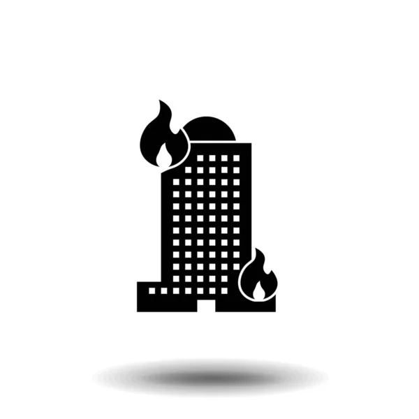 Požár Domě Ikona Vektor Izolované Bílém Pozadí Požár Domě Transparentní — Stockový vektor