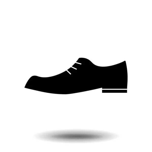 Zapato Hombre Aislado Símbolo Plano Simple Pictograma Ilustrativo — Archivo Imágenes Vectoriales