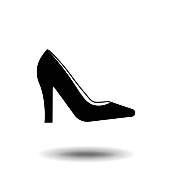 Zapato Mujer Vector Icono Símbolo Plano Simple Pictograma Ilustrativo — Vector de stock