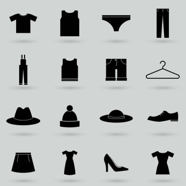 Tişört ikonu. giysi simgeleri ağ ve mobil için evrensel set