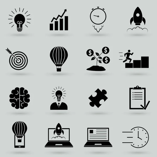 iş Icon set up başlatmak, eps10 vektör.
