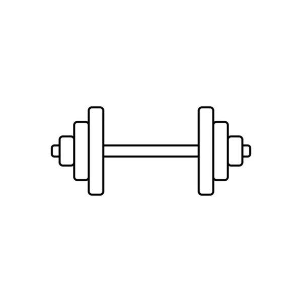 Icona Lineare Dumbbell Dumbbell Concept Symbol Design Illustrazione Vettoriale Elementi — Vettoriale Stock