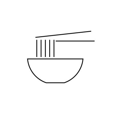 Erişte doğrusal simgesi. Erişte kavramı kontur sembolü tasarım. İnce grafik öğeleri illüstrasyon, beyaz bir arka plan, eps 10 anahat desen vektör.