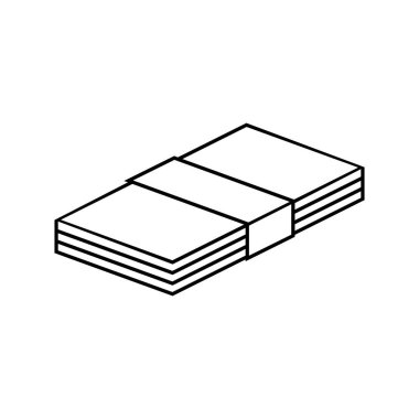 Web ve mobil uygulaması tasarım, vektör çizim için beyaz arka plan üzerinde izole para simgesi ince çizgi anahat