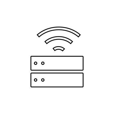 Kablosuz yönlendirici ince çizgi simgesini