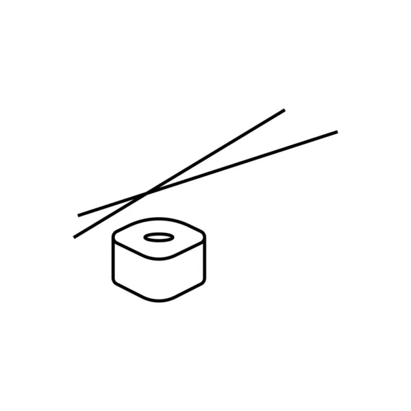 Sushi Symbolvektor Isoliert Auf Weißem Hintergrund Sushi Transparentes Zeichen Lineares — Stockvektor