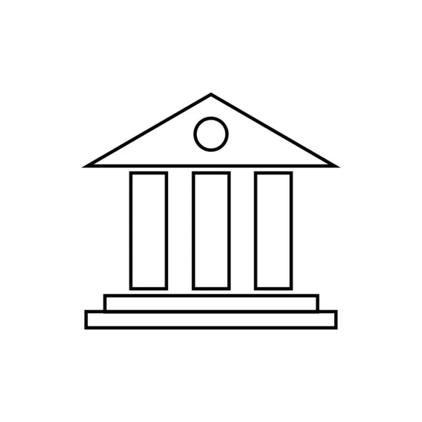 Bank Building Icon Vector — Stock Vector