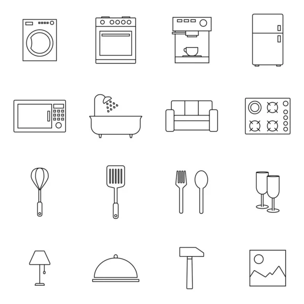 Simple Set Hotel Related Vector Line Iconos Contiene Iconos Como — Vector de stock