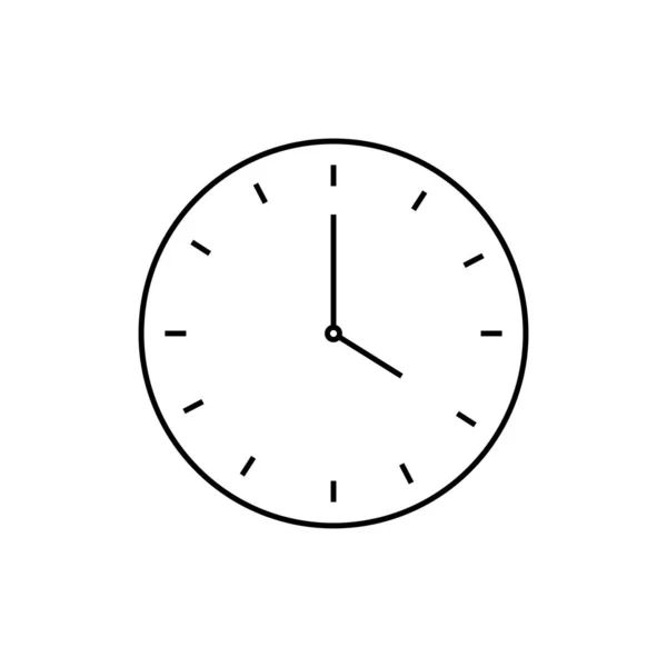 Icône Horloge Murale Signe Horloge Linéaire Vectoriel Élément Logo Illustration — Image vectorielle