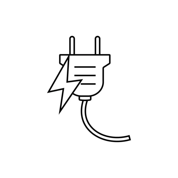 Піктограма Контуру Електричної Розетки Знак Лінійного Стилю Мобільної Концепції Веб — стоковий вектор