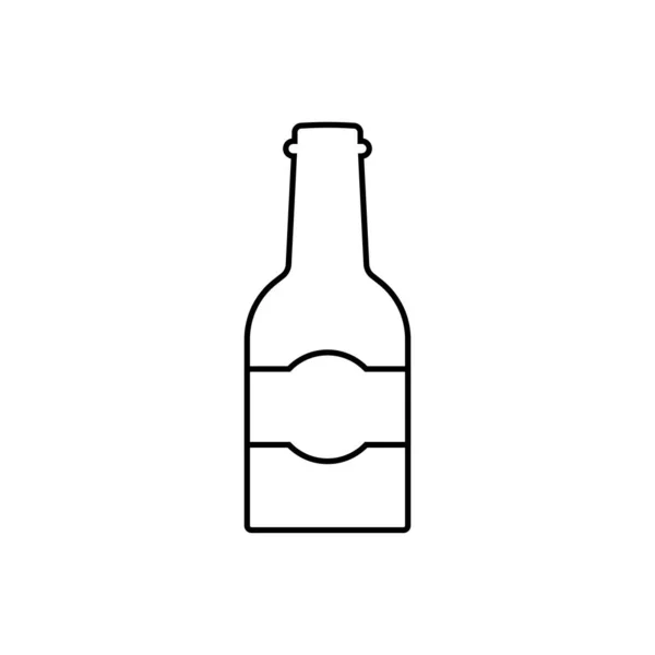 Icône Bouteille Alcool Bouteille Alcool Design Symbole Linéaire Collection Desert — Image vectorielle