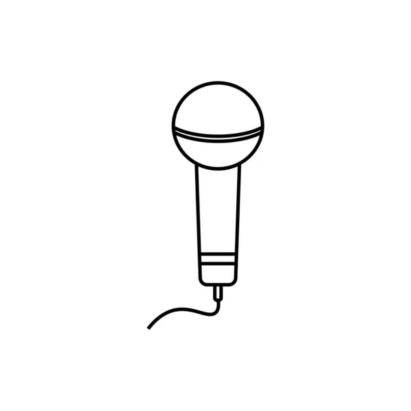 Micrófono Icono Vector Concepto Contorno Símbolo Diseño Esta Ilustración Simple — Archivo Imágenes Vectoriales