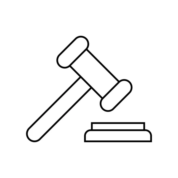 Reuction Hammer Outline Icon Знак Стиля Мобильной Концепции Веб Дизайна — стоковый вектор