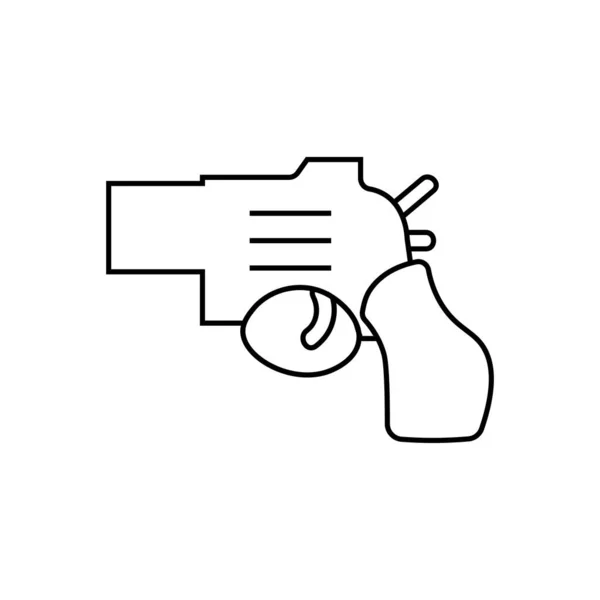 Revolver Lineární Ikona Revolver Koncept Tahu Symbol Design Tenké Grafické — Stockový vektor