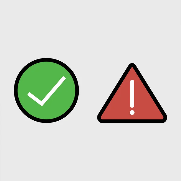 Don Good Bad Icons Símbolos Positivos Negativos Ilustración Vectorial Eps — Vector de stock