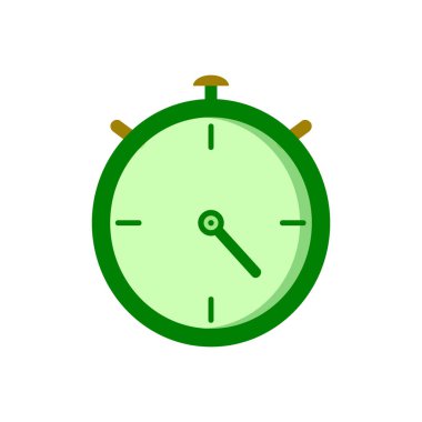 Kronometre simgesi. Zaman ölçümü, zaman aralığı ve geri sayım, hızlı başlangıç konsepti. Beyaz arkaplanda yazdırma, web, mobil ve bilgi grafikleri için vektör çizimi.