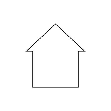 Anahat ev simgesini gri arka plan üzerinde izole. House piktogram. Satır ana simgesi web sitesi tasarımı, logo, app, UI. Düzenlenebilir inme. Vektör çizim, Eps10