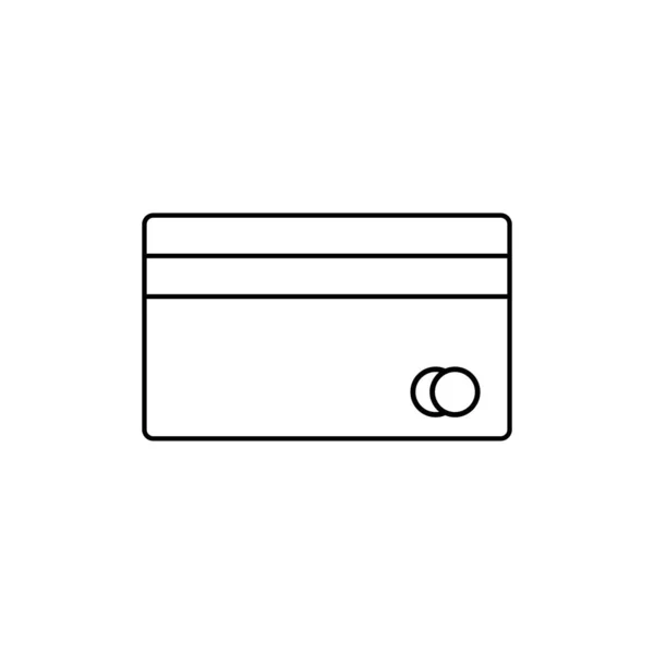Creditcard Icoon Dunne Omtrek Stijl Geld Voor Uitverkoop Logo Vector — Stockvector