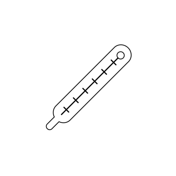 Medical Thermometer Line Icon Websites Mobile Minimalistic Flat Design Logo — Stock Vector