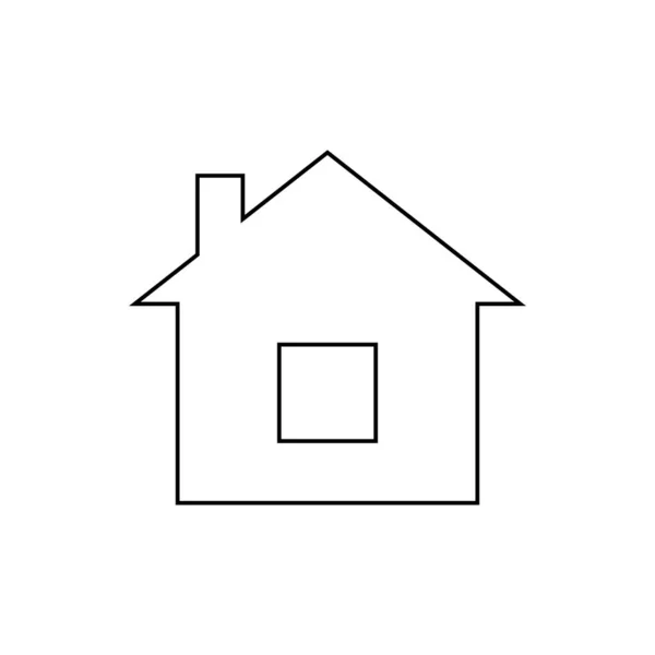 Контур Home Icon Изолирован Сером Фоне Пиктограмма Дома Линия Символа — стоковый вектор