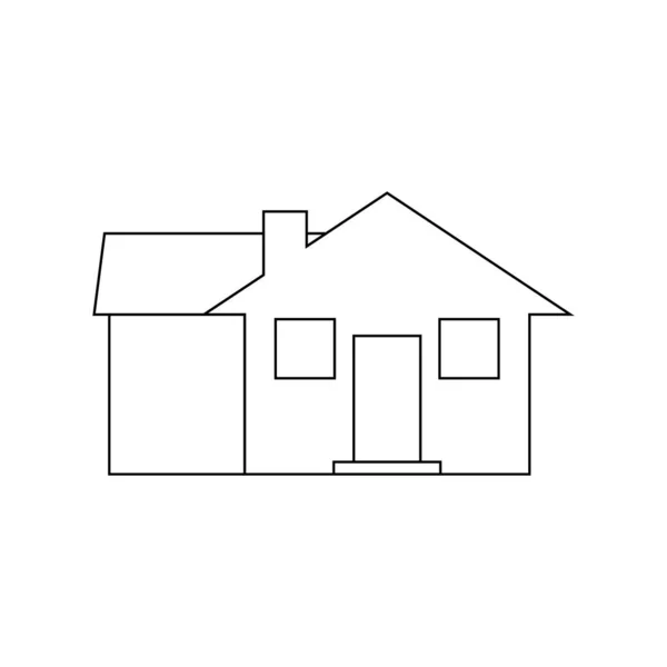 Контур Home Icon Изолирован Сером Фоне Пиктограмма Дома Линия Символа — стоковый вектор