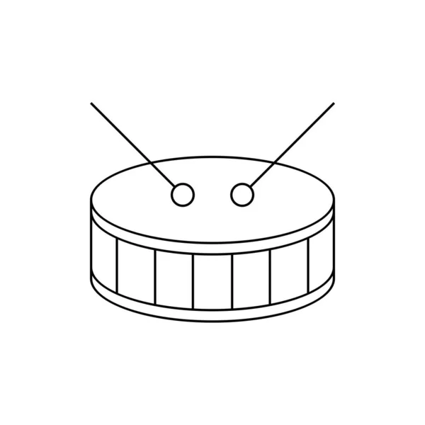 Барабан Иконкой Линии Палочек Мбаппе Дизайн Вашего Веб Сайта Логотип — стоковый вектор