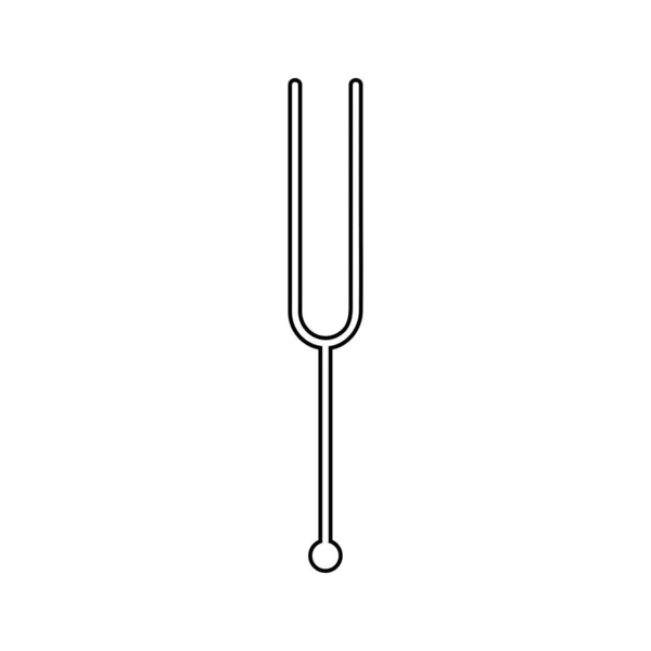 Tuning Fork Icon Web Mobile Premium Icon White Background Logo — Stock Vector