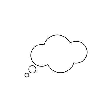 ince satır konuşma, kabarcık, beyaz arka plan üzerinde iletişim kutusu simgesi