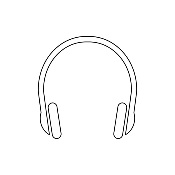 Εικονίδιο Διανύσματος Ακουστικών Εικονόγραμμα Γραμμικού Τύπου Που Απομονώνεται Στο Λευκό — Διανυσματικό Αρχείο