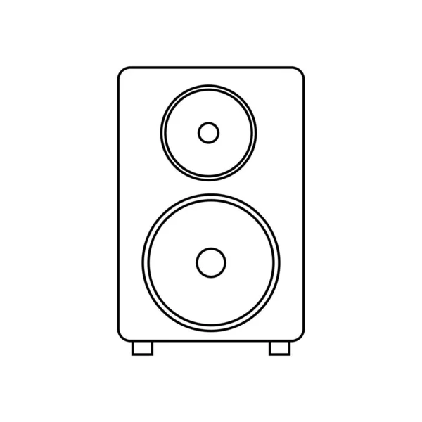 Lautsprecher Vektorzeilen Symbol Isoliert Auf Weißem Hintergrund Lautsprecherleitungssymbol Für Infografik — Stockvektor