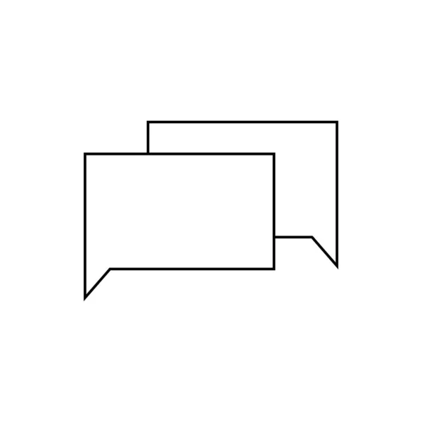 Sprache Blase Dialogbox Zeilensymbol Auf Weißem Hintergrund Dünnes Zeichenschild Für — Stockvektor