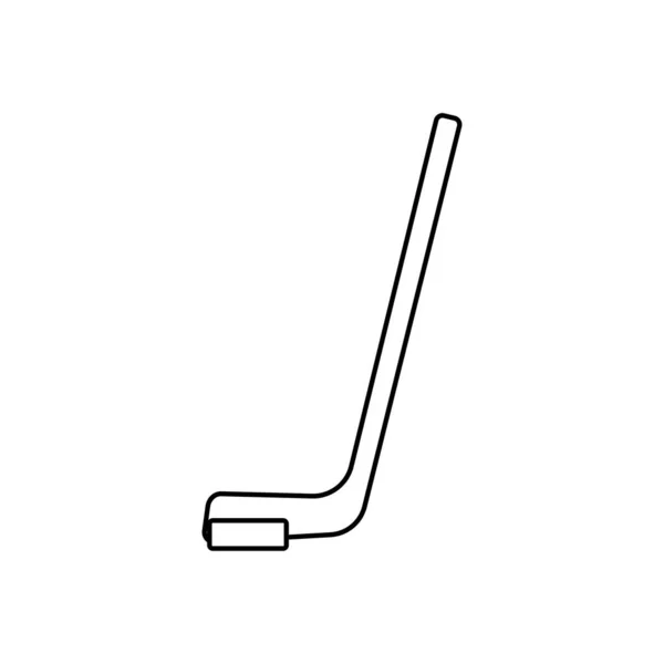 Symbol Hokejky Tenká Linie Ikona Sportovních Atributů Piktogram Graphic Web — Stockový vektor