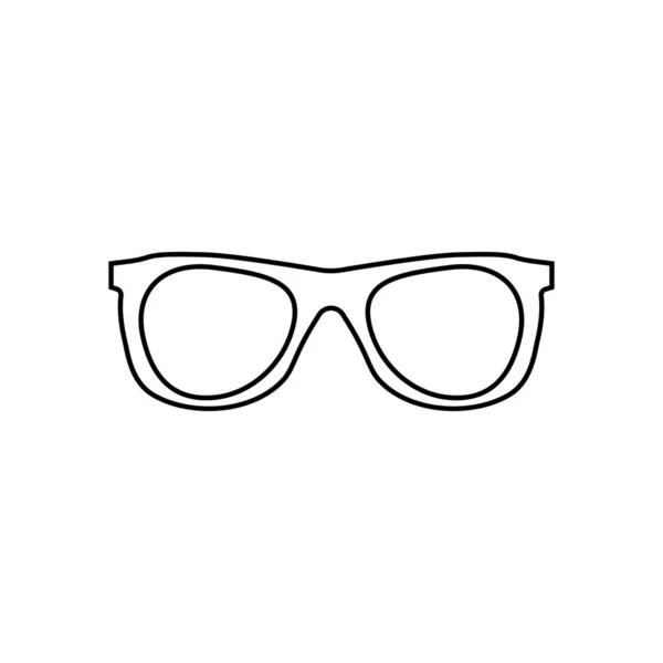 Brille Liniensymbol Umrissvektorzeichen Lineares Piktogramm Auf Weiß Isoliert Logo Illustration — Stockvektor