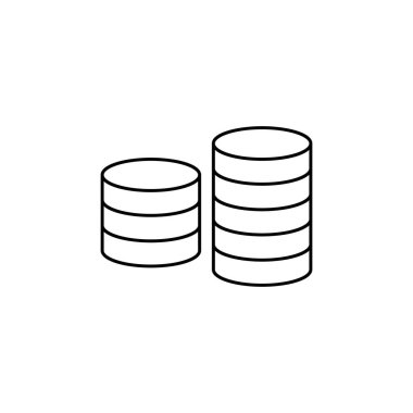 Taslak Sikke Simgesi gri arkaplanda izole edildi. İnternet sitesi tasarımı, logosu, uygulaması ve UI için hat parası sembolü. Vektör illüstrasyonu, EPS10