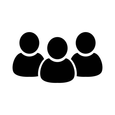 İnsanlar ikonu. Moda düz ui işareti, grafik pictogram.