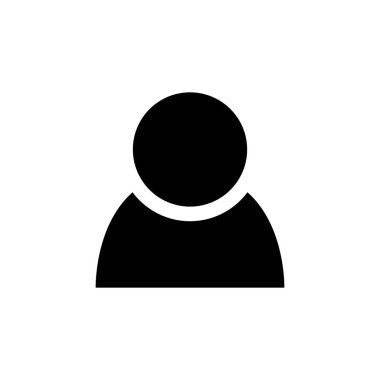 Kişi simgesi, düz sembol tasarımı, vektör