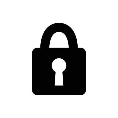 Kilit simgesi. Moda düz ui işareti, grafik pictogram.