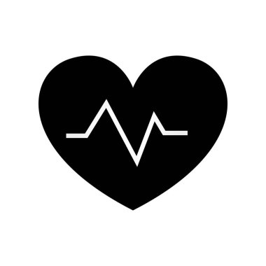 Kalp atışı vektör simgesi. Moda düz ui işareti, grafik pictogram.