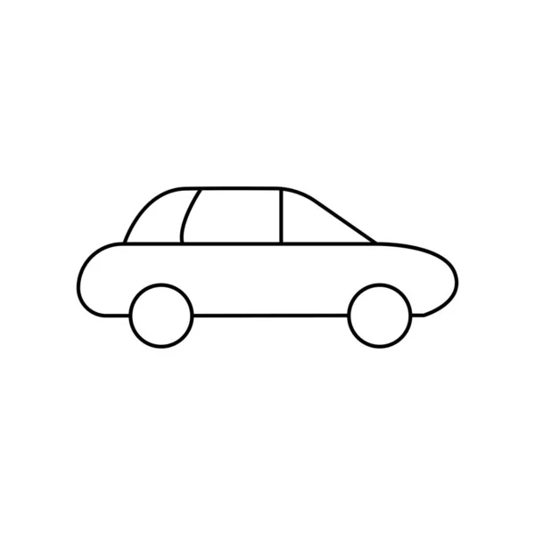 Icône Ligne Symbole Voiture Pour Conception Site Web Logo App — Image vectorielle