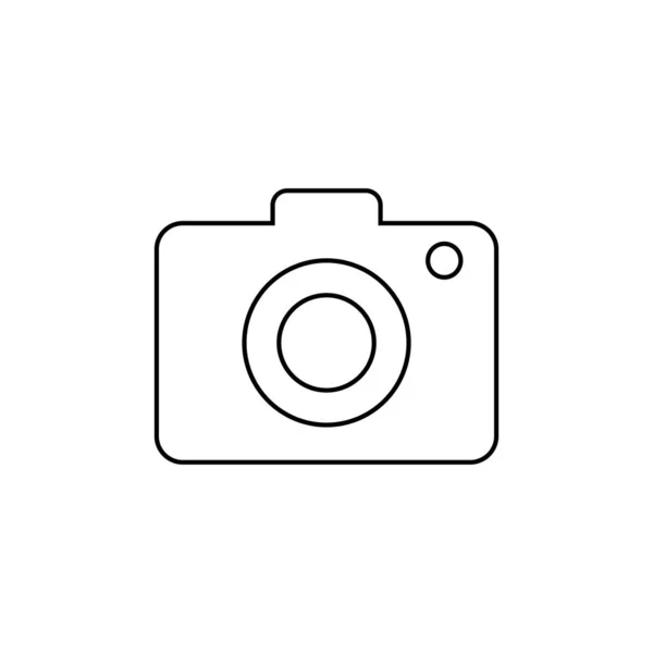Kamera Vektor Symbol Fotolinienvektorsymbol Für Webseiten Und Mobiles Minimalistisches Flaches — Stockvektor
