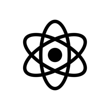 Atom simgesi. Moda düz ui işareti, grafik pictogram.